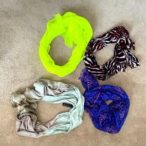 4 scarves!